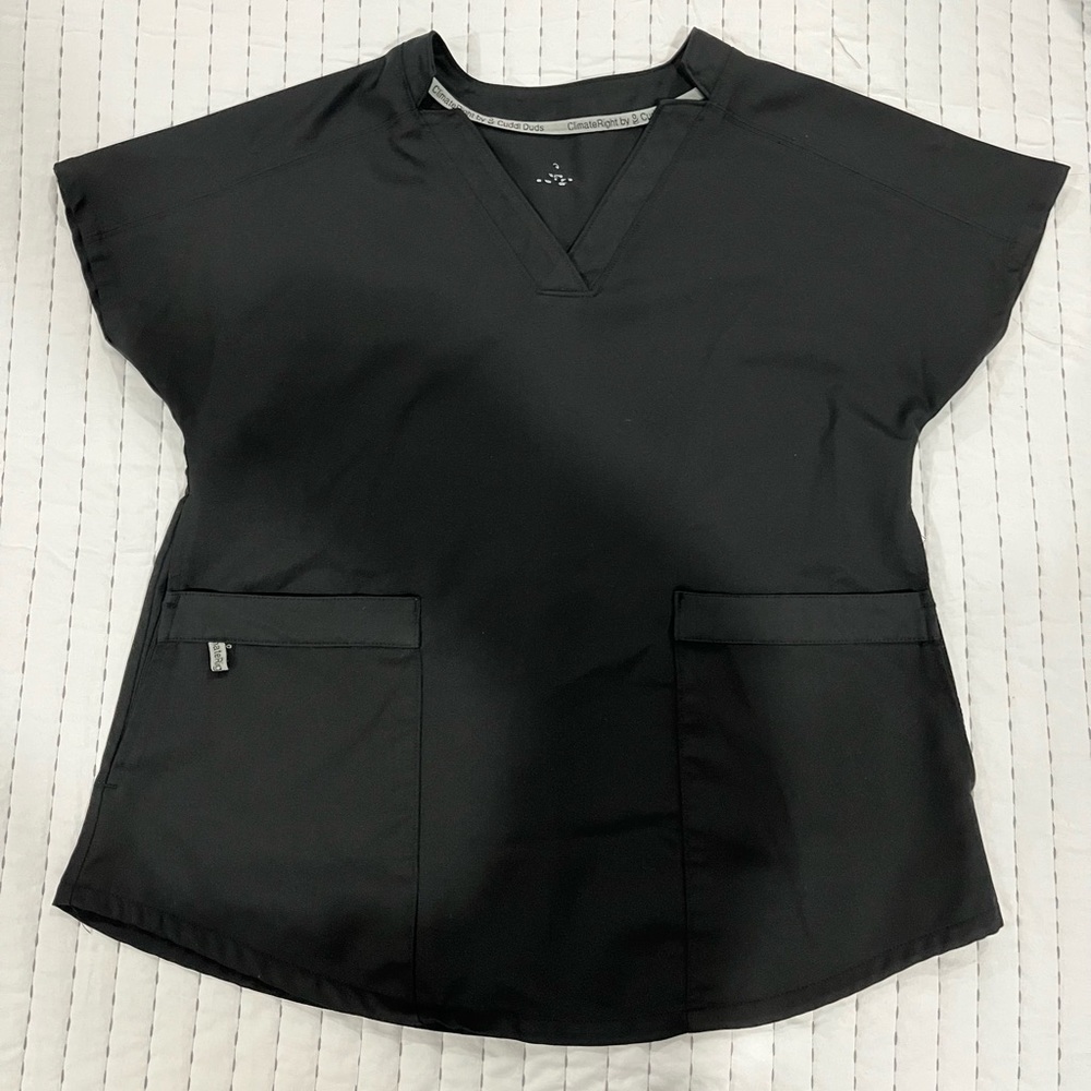 Climate right black scrub top